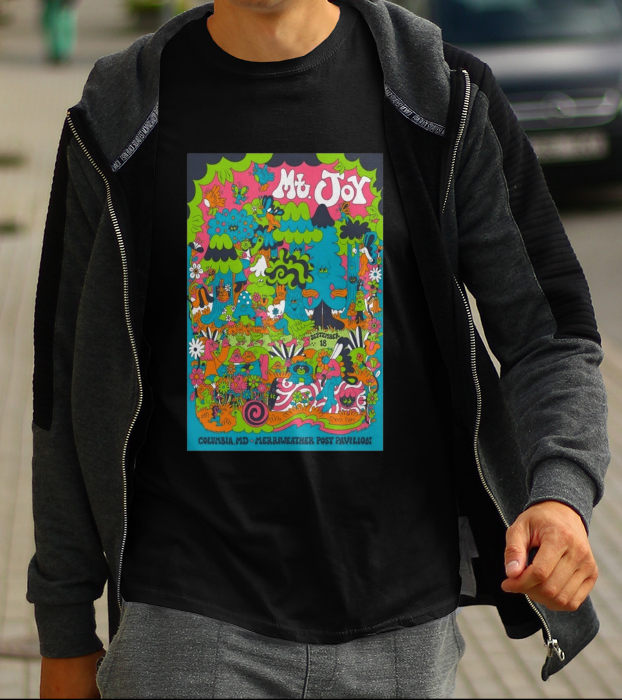 Mt. Joy September 18 Columbia MD Merriweather Post Pavilion Psychedelic Forest Concert T-Shirt