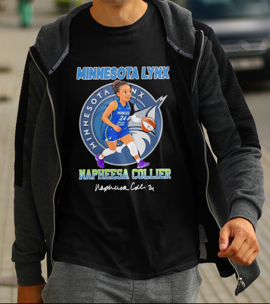 Minnesota Lynx Napheesa Collier 24 Chibi Basketball Player T-Shirt