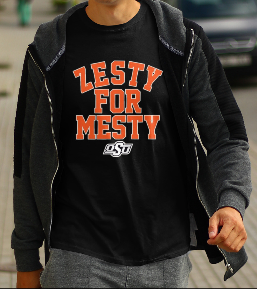 Oklahoma State Cowboys Zesty For Mesty OSU Football T-Shirt