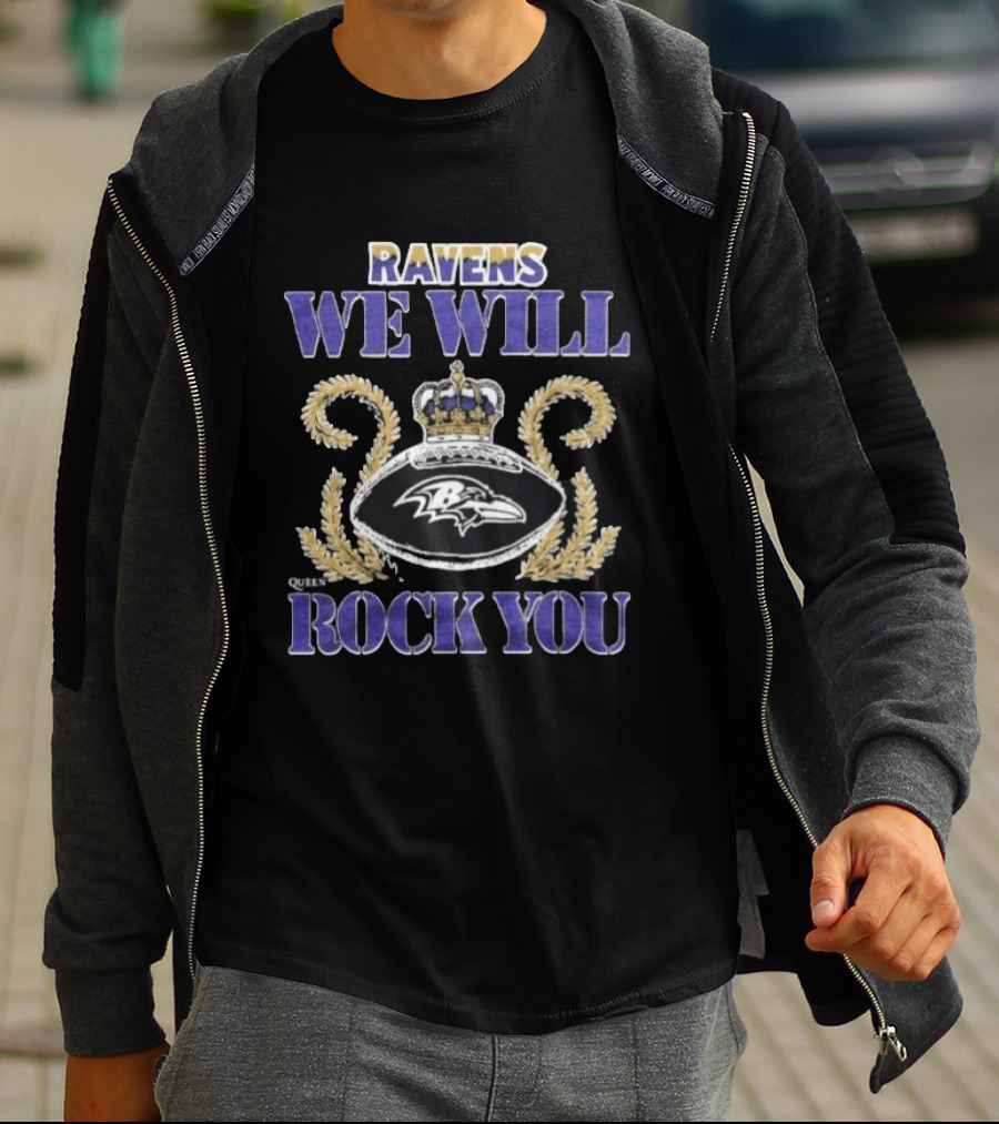 Ravens We Will Rock You Crowned Baltimore 2026 Queen Band Event T-Shirt