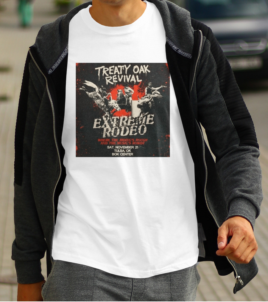 Treaty Oak Revival Extreme Rodeo Tulsa OK November 21 Bok Center Event T-Shirt