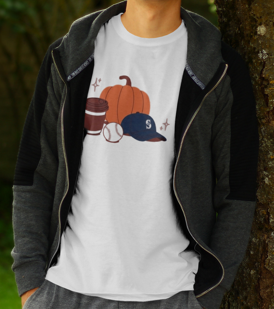 Mariners Pumpkinpalooza Coffee Baseball Cap Pumpkin T-Shirt
