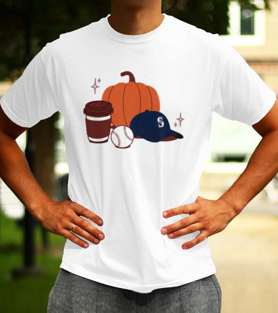 Mariners Pumpkinpalooza Coffee Baseball Cap Pumpkin T-Shirt