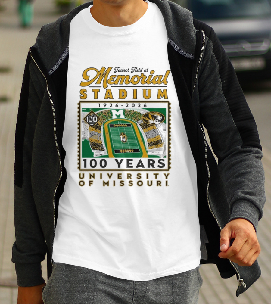 Faurot Field Memorial Stadium 1926 2026 Centennial University Of Missouri 100 Years T-Shirt