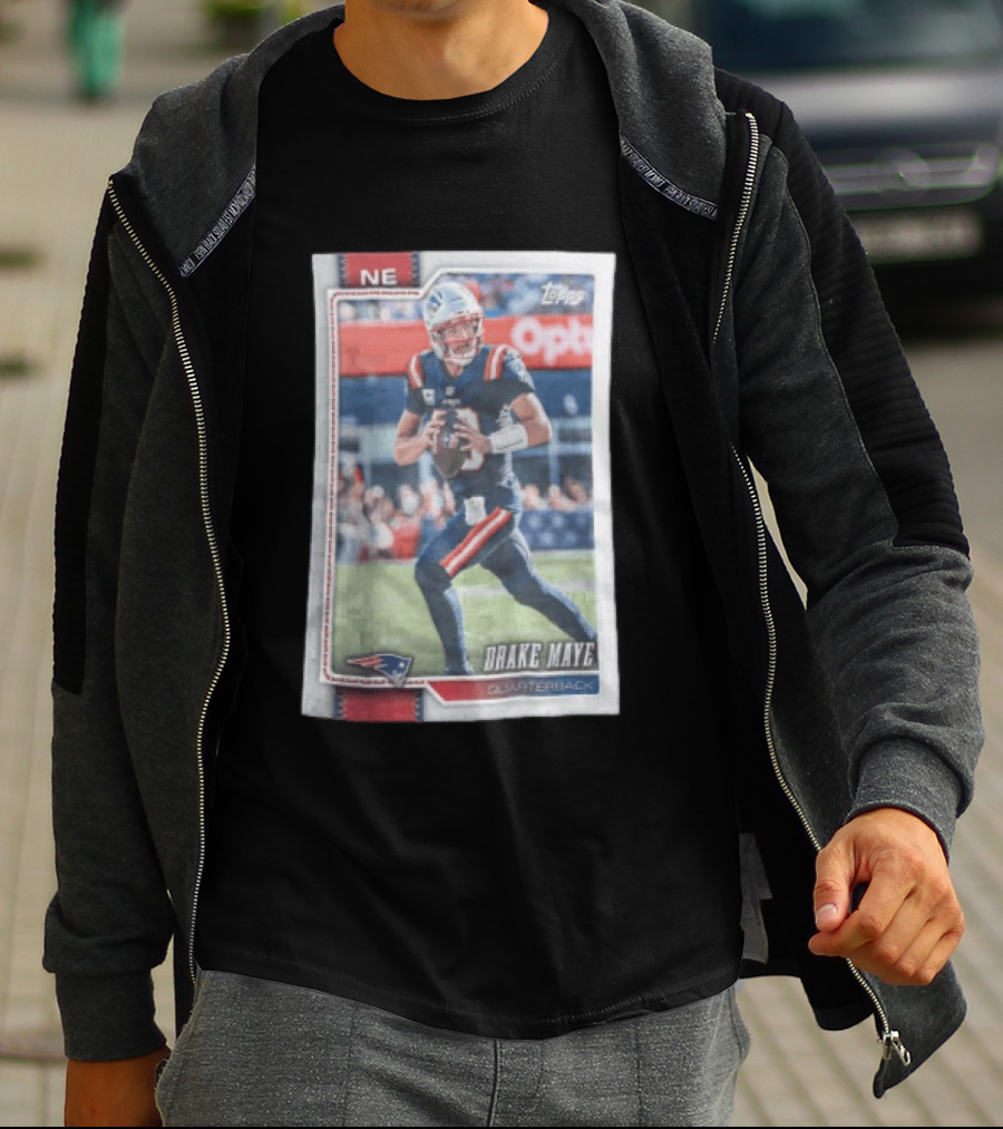 2026 Topps Football NE Drake Maye Quarterback Patriots T-Shirt