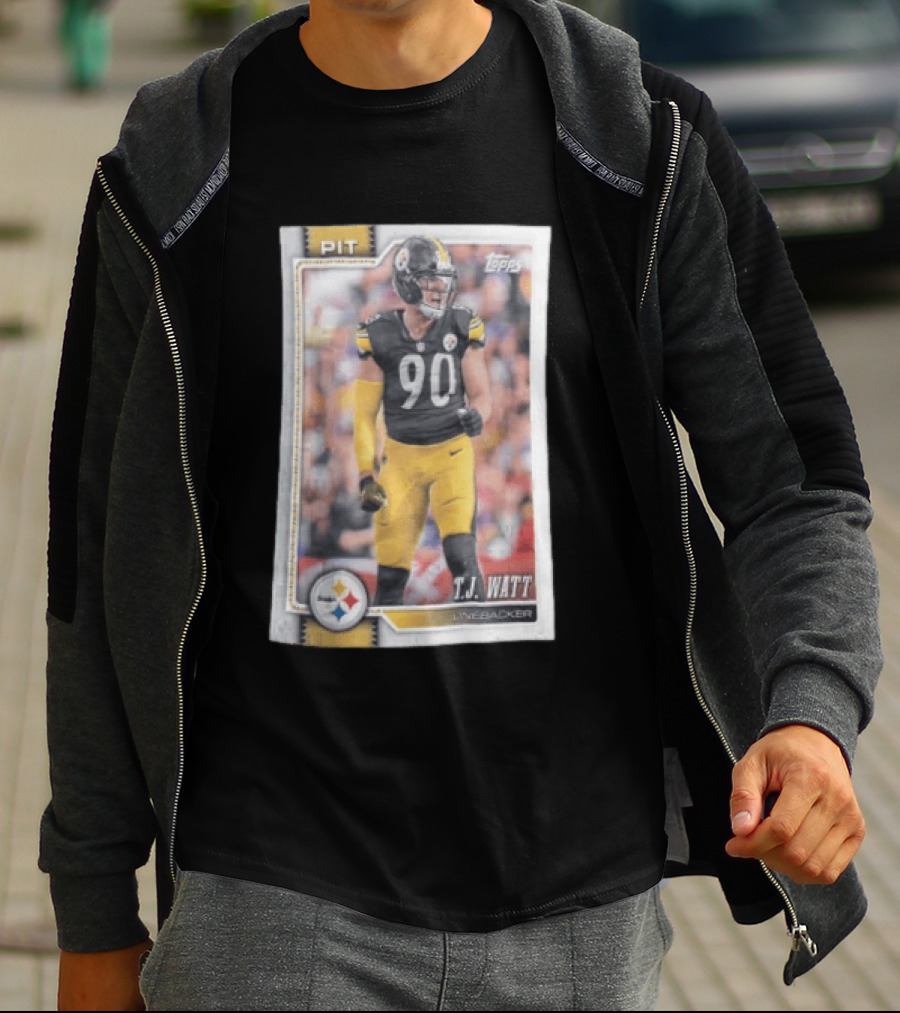 2026 Topps Football T.J. Watt Steelers Linebacker Card Pitt 90 T-Shirt