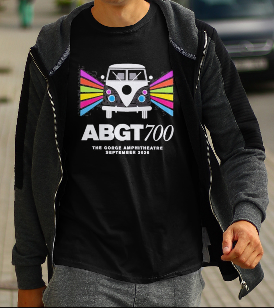 ABGT700 Gorge Amphitheatre September 2023 Festival Bus Rainbow T-Shirt