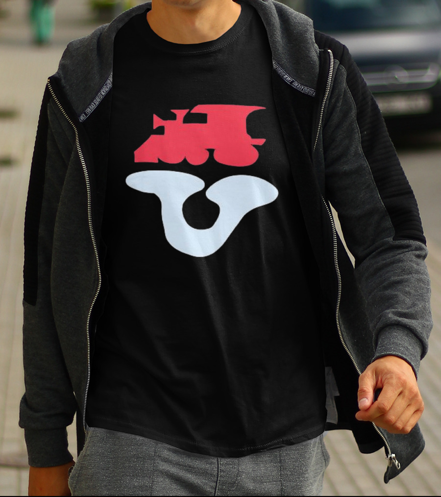Dover Street Market Store Shop Cdg Red Train Blue Shape T-Shirt