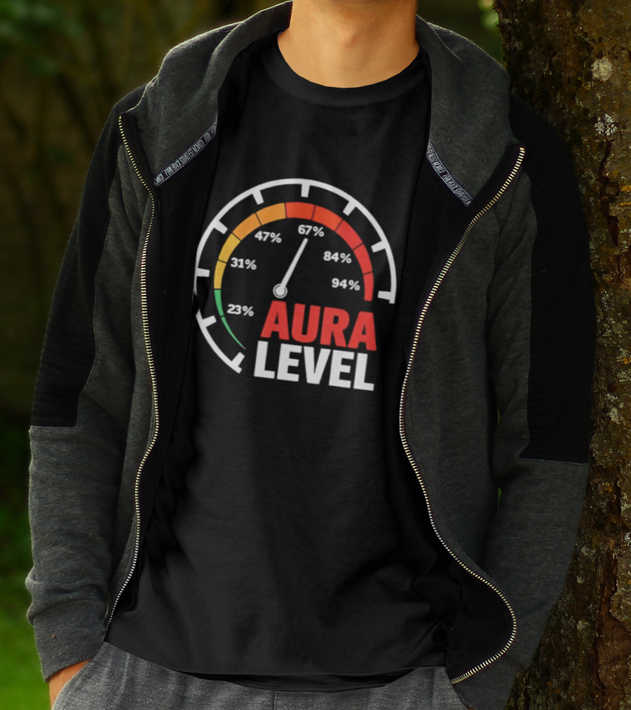Aura Level Percentage Gauge 23% 31% 67% 84% 94% T-Shirt