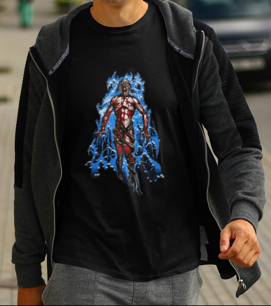 Evilgreed 200 Stab Wounds Lowest Form Bloodied Figure T-Shirt