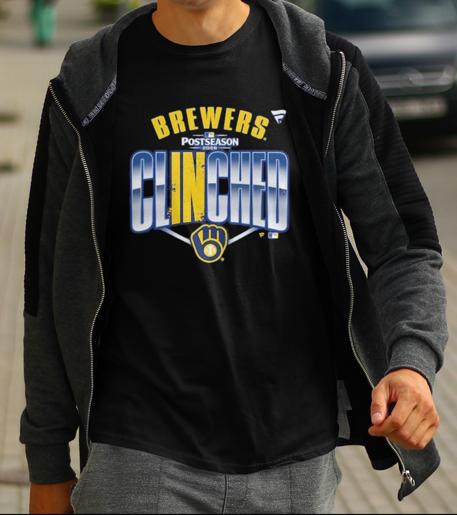 Brewers Postseason 2026 Clinched Locker Room T-Shirt