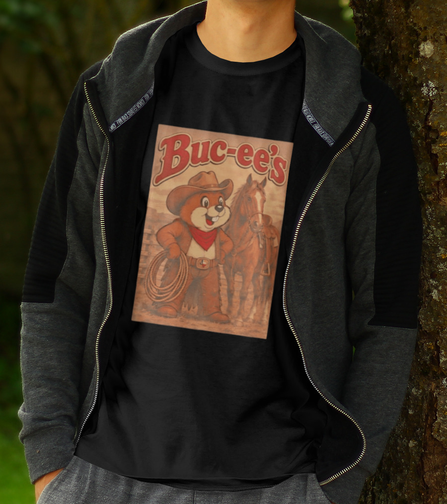 Buc Ee's Cowboy Western Sunset Horse And Lasso T-Shirt