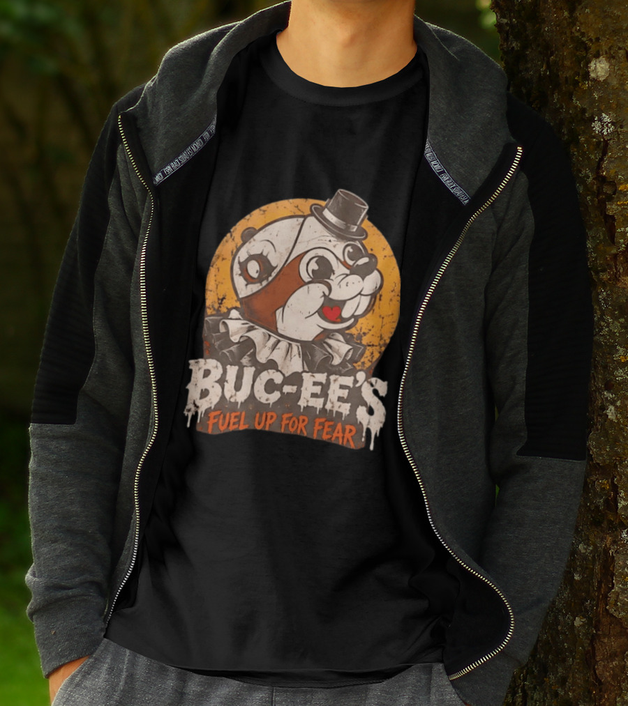 Buc Ee's Fuel Up For Fear Halloween Creepy Clown T-Shirt