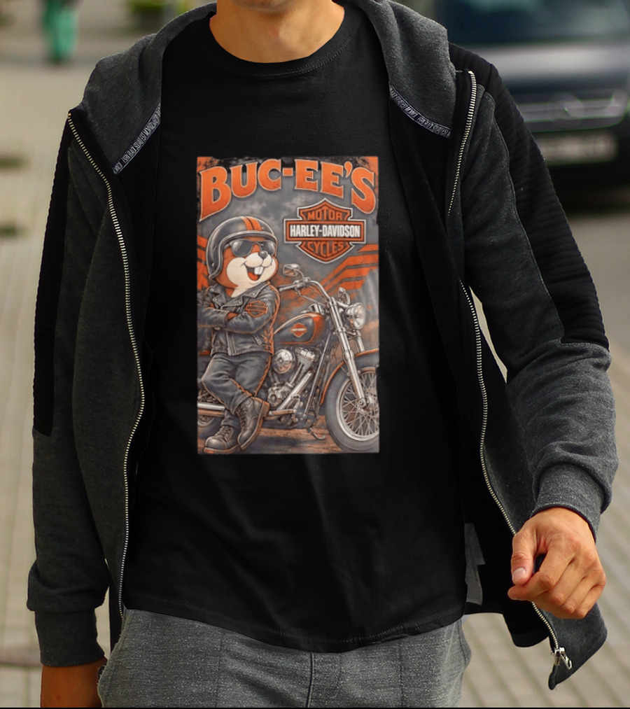 Buc Ee's Motor Cycles Harley Davidson Vintage Biker T-Shirt