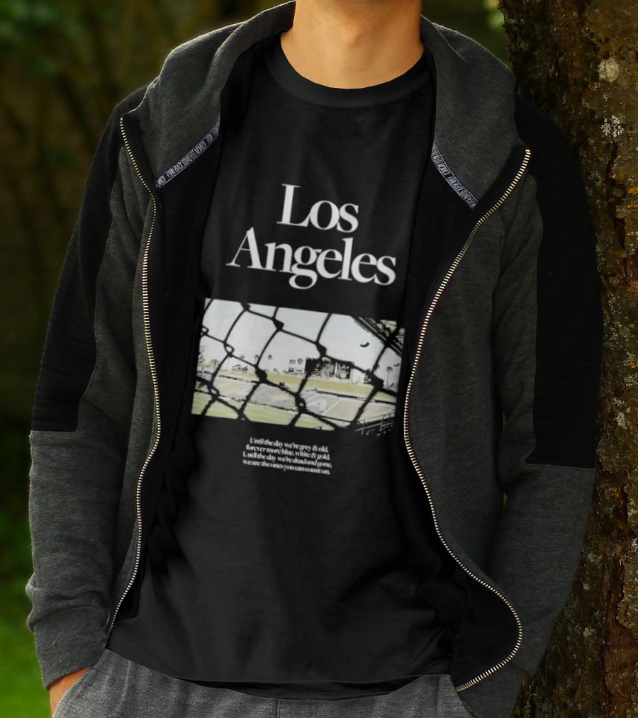 Los Angeles Until The Day We're Grey And Old Football Stadium Scene T-Shirt