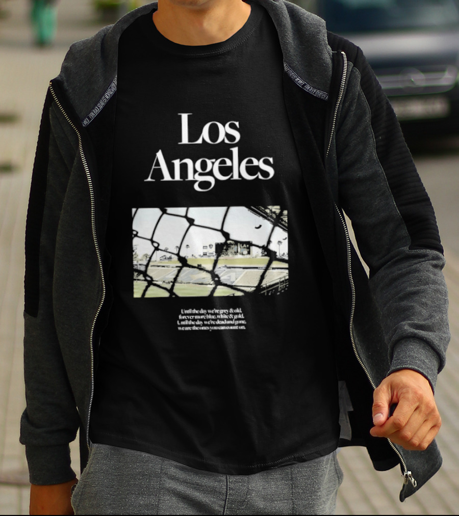 Los Angeles Until The Day We're Grey And Old Football Stadium Scene T-Shirt