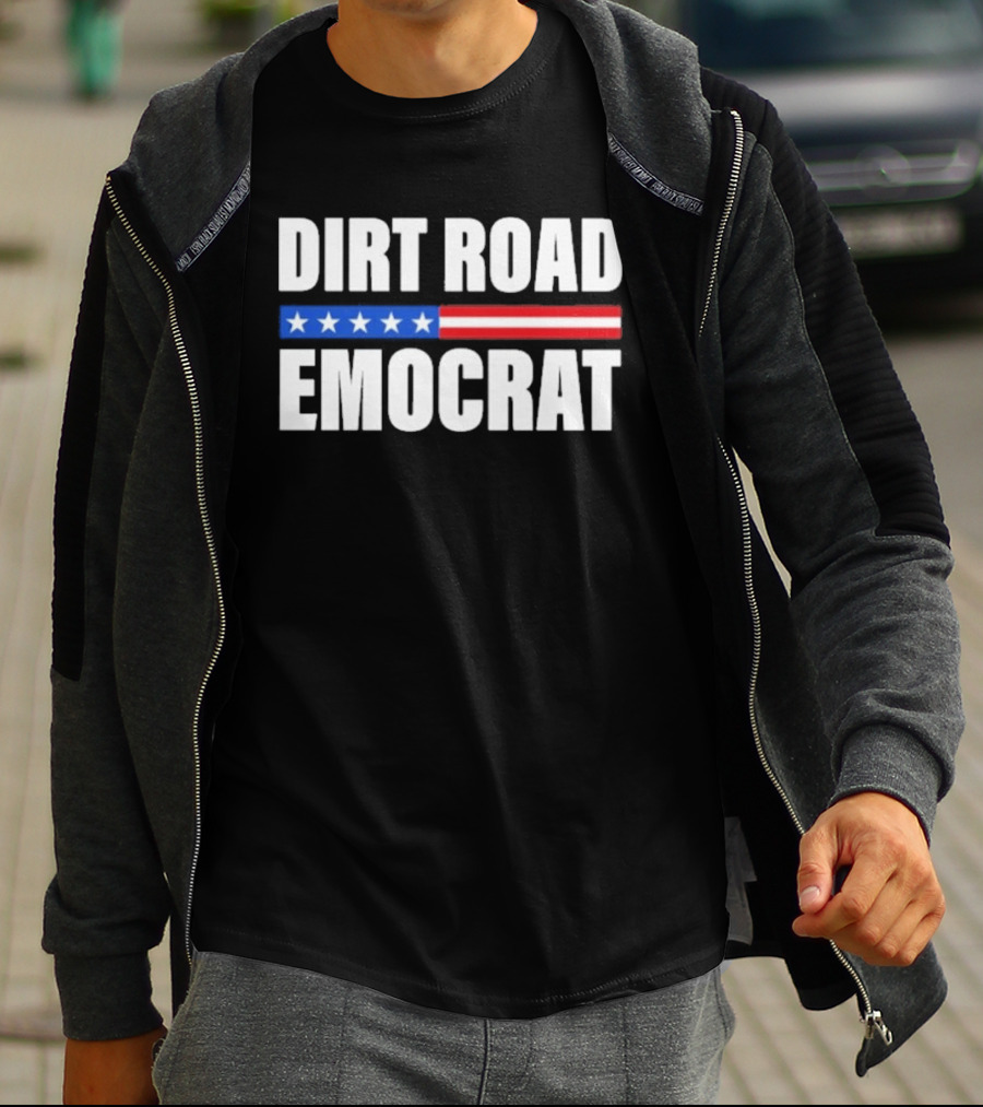 Dirt Road Democrat American Flag Stars Stripes T-Shirt
