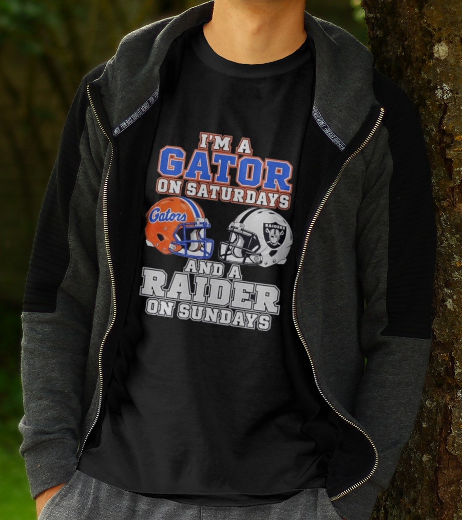 Gator Football Saturdays Raider Football Sundays T-Shirt