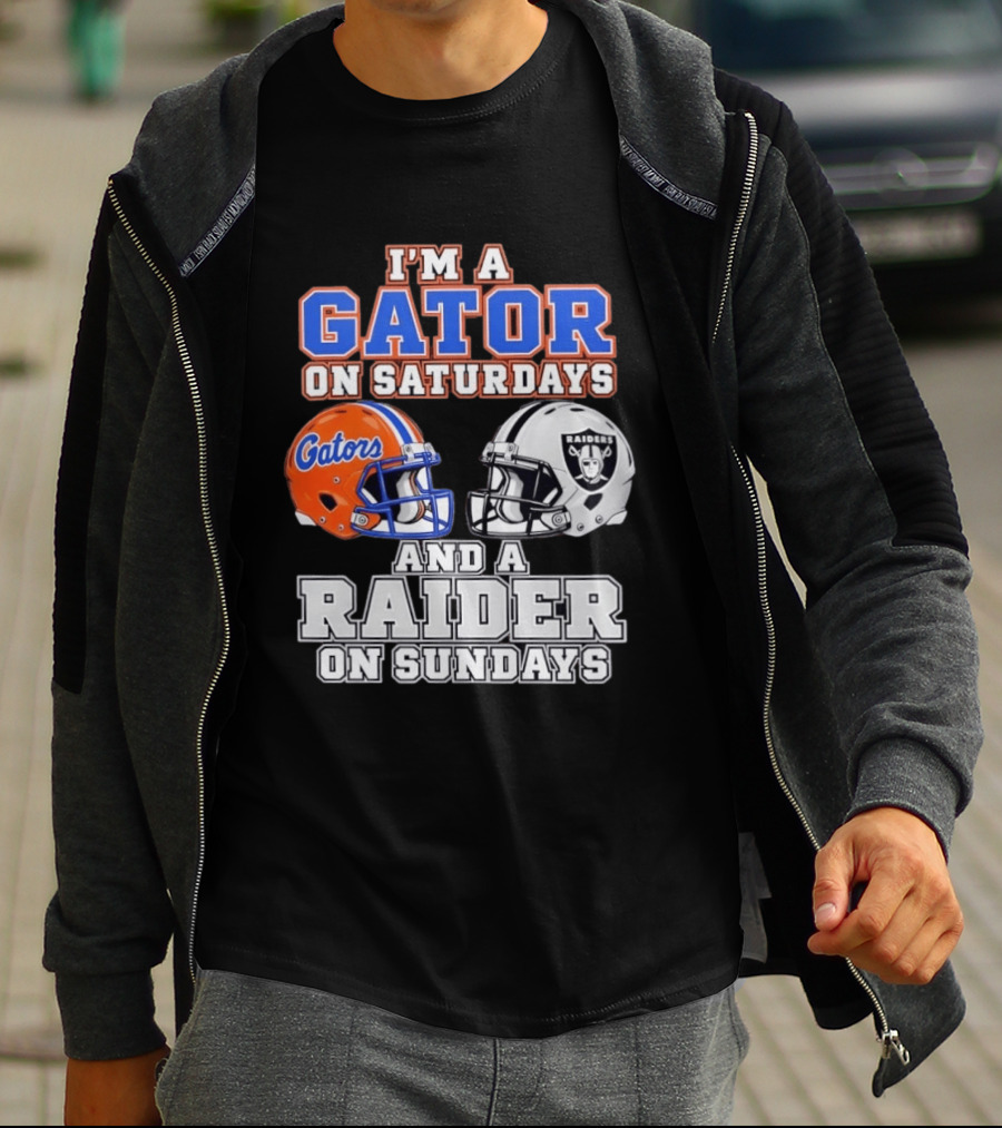 Gator Football Saturdays Raider Football Sundays T-Shirt