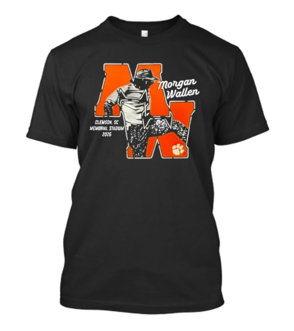 Morgan Wallen Clemson SC Memorial Stadium 2026 Tour Concert Tiger Paw T-Shirt