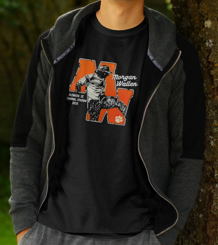 Morgan Wallen Clemson SC Memorial Stadium 2026 Tour Concert Tiger Paw T-Shirt