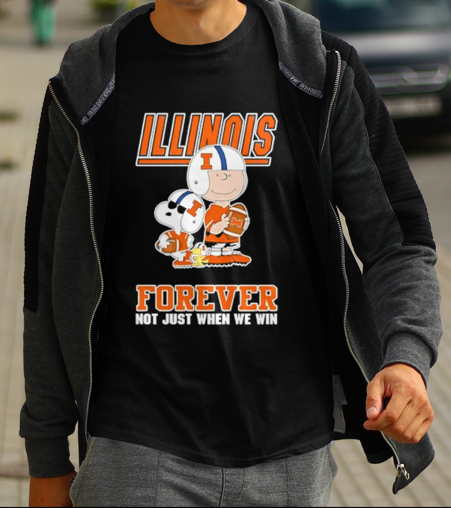 Illinois Fighting Illini Charlie Brown Forever Not Just When We Win T-Shirt