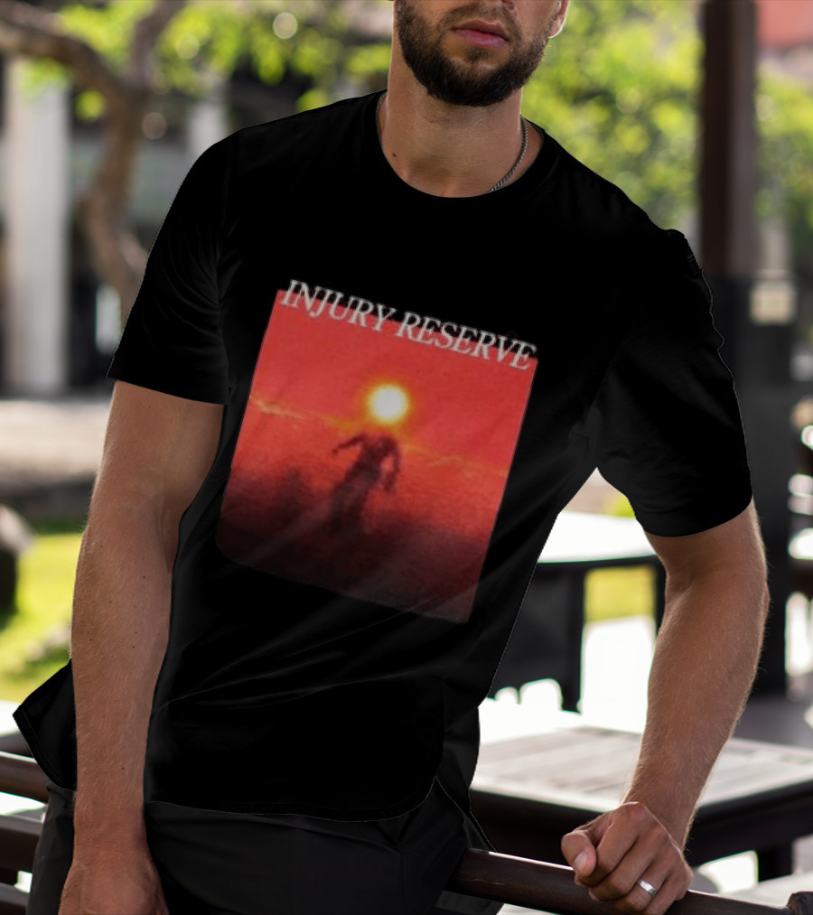INJURY RESERVE Album Cover Red Sun Scene T-Shirt
