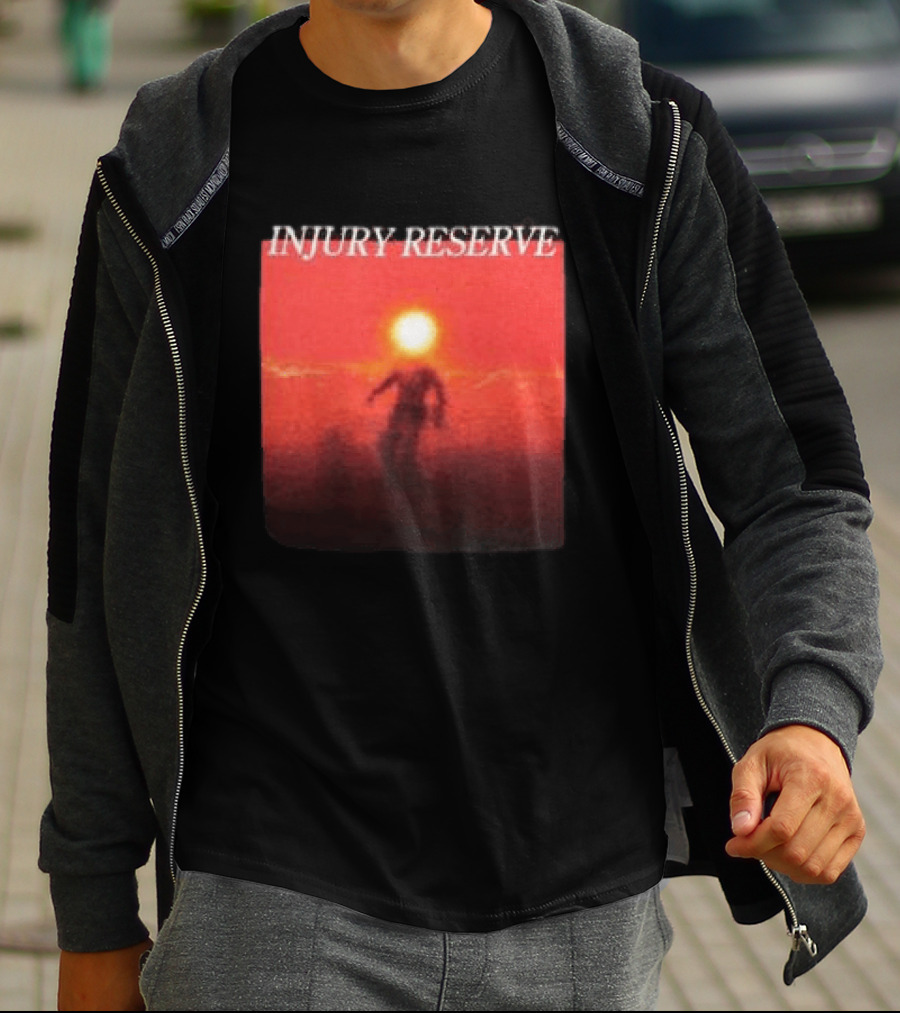 INJURY RESERVE Album Cover Red Sun Scene T-Shirt