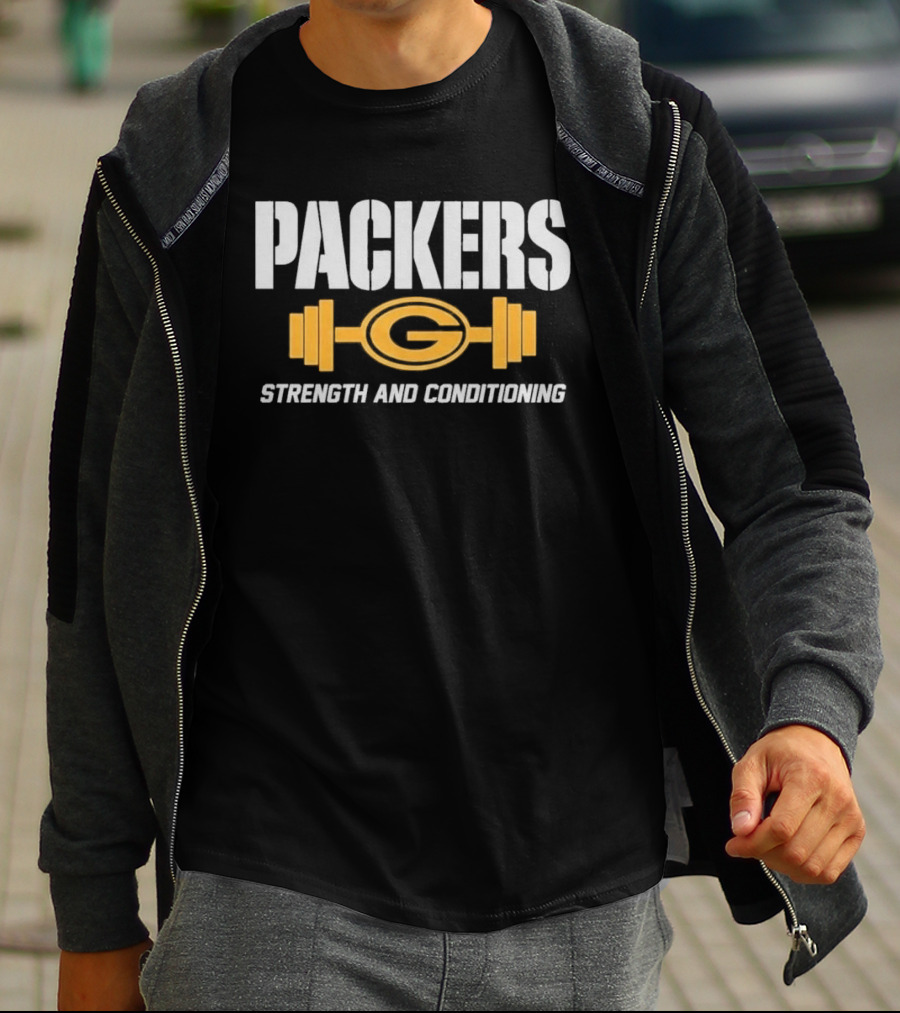 Packers Strength And Conditioning G Logo Barbell Fitness T-Shirt