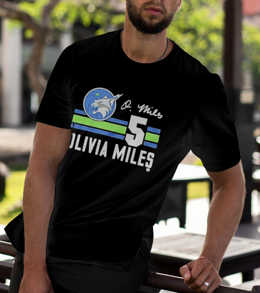 Minnesota Lynx Olivia Miles 5 WNBA Basketball Fan Gear T-Shirt