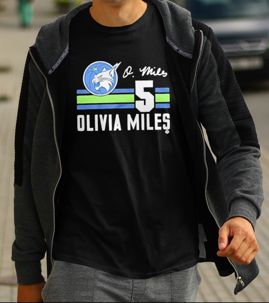 Minnesota Lynx Olivia Miles 5 WNBA Basketball Fan Gear T-Shirt