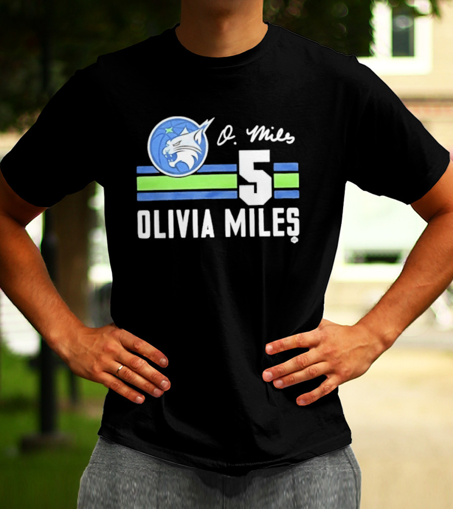 Minnesota Lynx Olivia Miles 5 WNBA Basketball Fan Gear T-Shirt