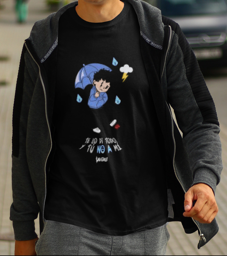 Sad Girlz Store Sadgirlz Give You Everything Blue Umbrella Raindrops T-Shirt