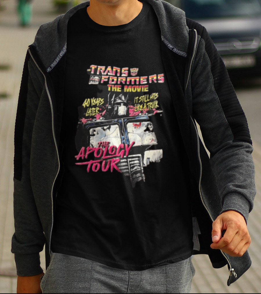 Transformers The Movie 40 Years Later It Still Hits Like A Truck The Apology Tour Optimus Prime T-Shirt