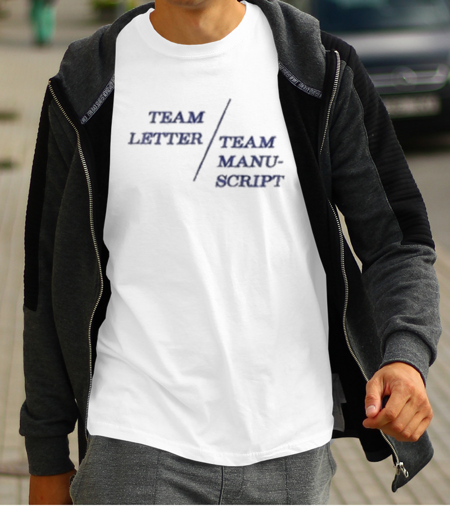 Anne Hathaway Team Letter Team Manuscript Team Letter Team Manuscript T-Shirt