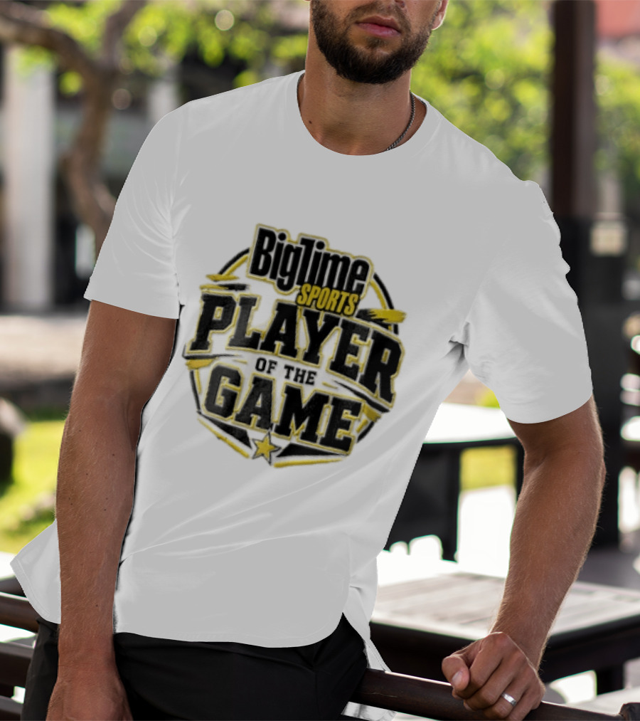 Bigtime Sports Player Of The Game Star Yellow Frame T-Shirt