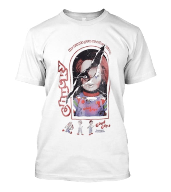 Chucky He Wants You As A Best Friend Good Guys Doll Cartoon Figures T-Shirt