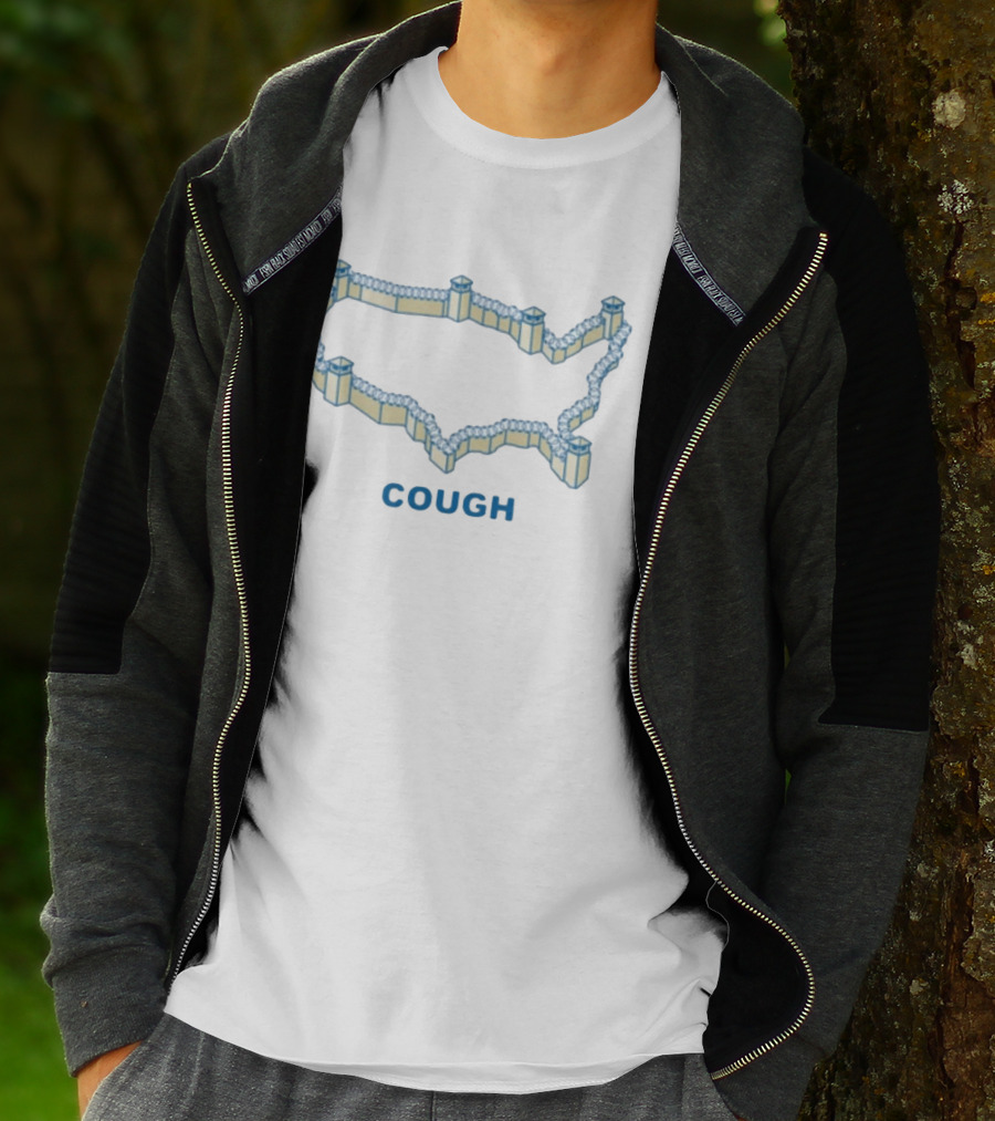 COUGH United States Prison Map USA Barbed Wire Walls T-Shirt
