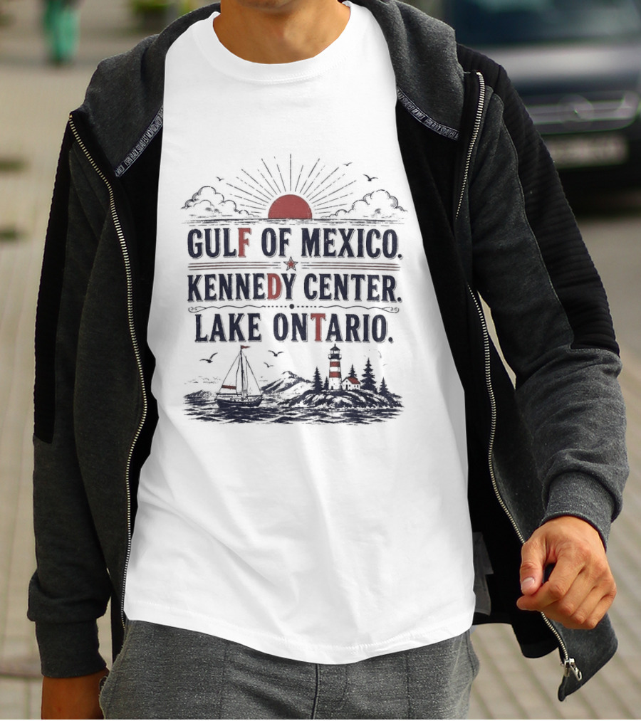Gulf Of Mexico Kennedy Center Lake Ontario Scenic Nautical Landscape T-Shirt