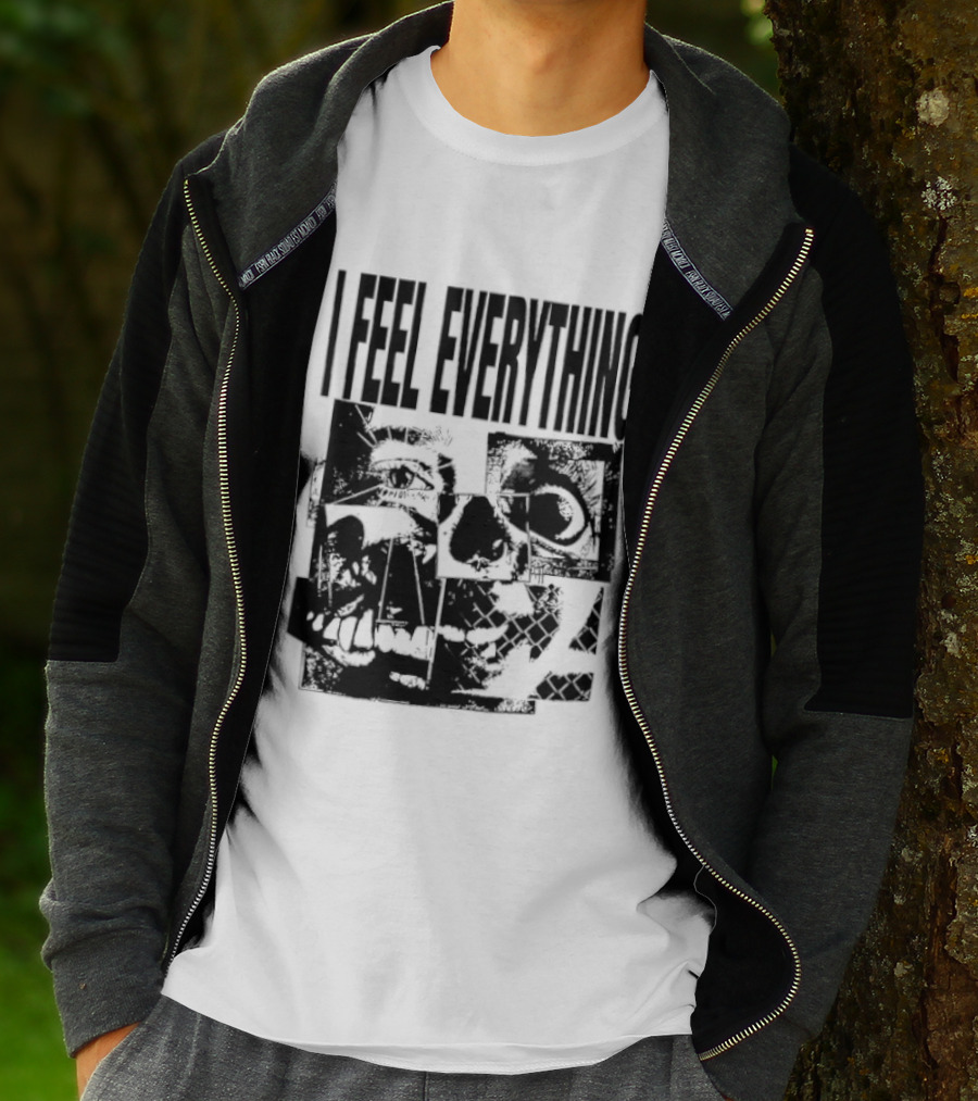 I Feel Everything Horror Skull Face T-Shirt