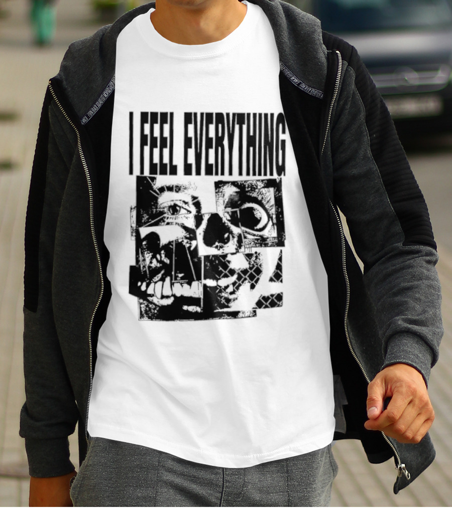 I Feel Everything Horror Skull Face T-Shirt