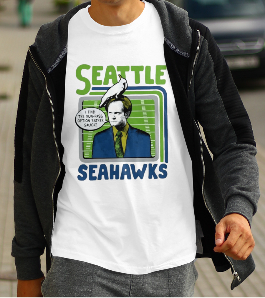 Kelsey Grammer Seahawks Run Pass Option Gauche T-Shirt