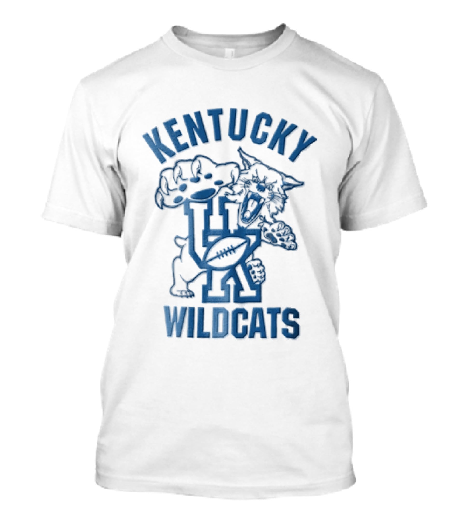 Kentucky Wildcats Roaring Big Paw Monogram UK Football T-Shirt