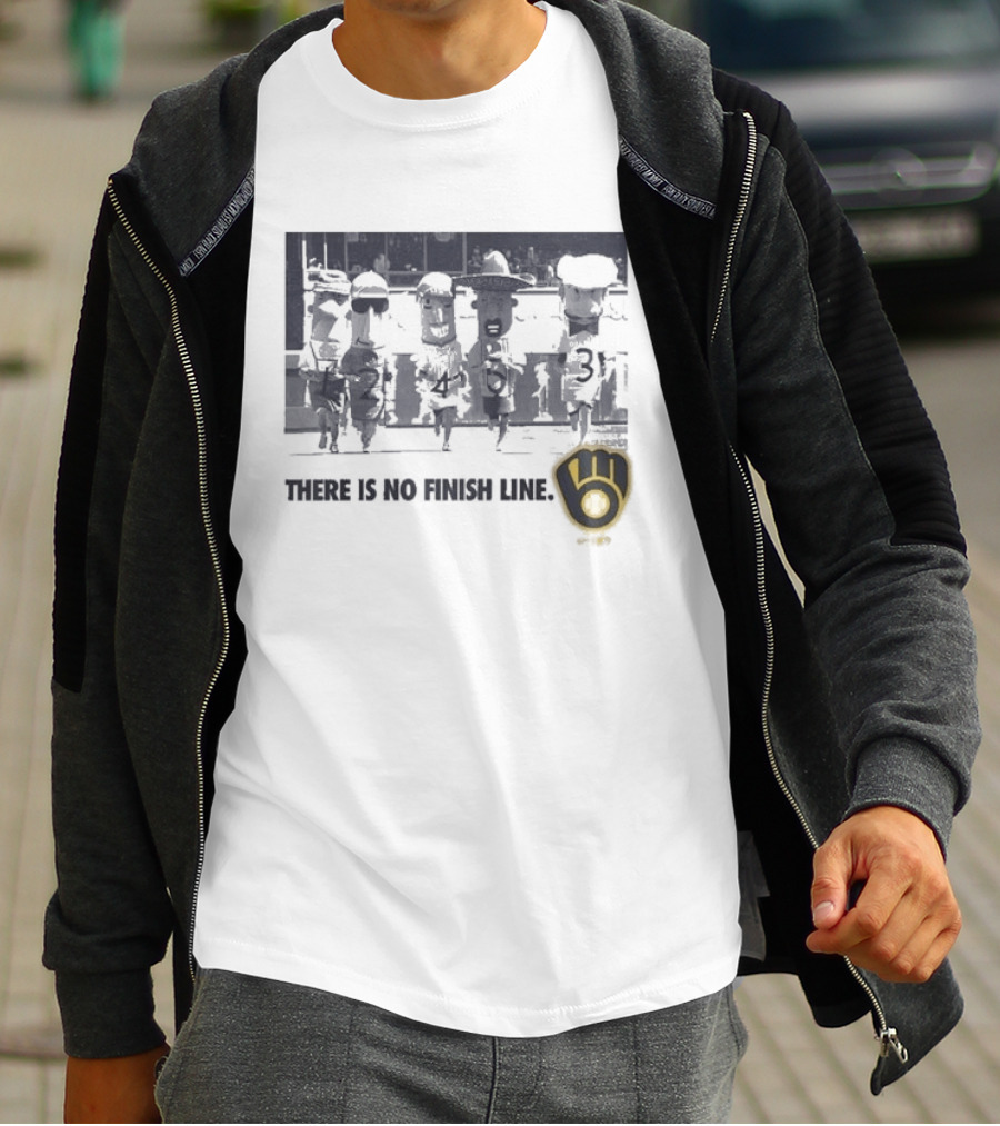 Milwaukee Brewers There Is No Finish Line Glove T-Shirt