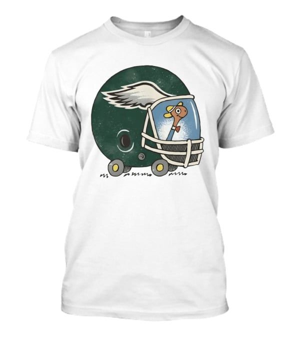 Philadelphia Eagles Worm Inside Football Helmet Sports Humor T-Shirt