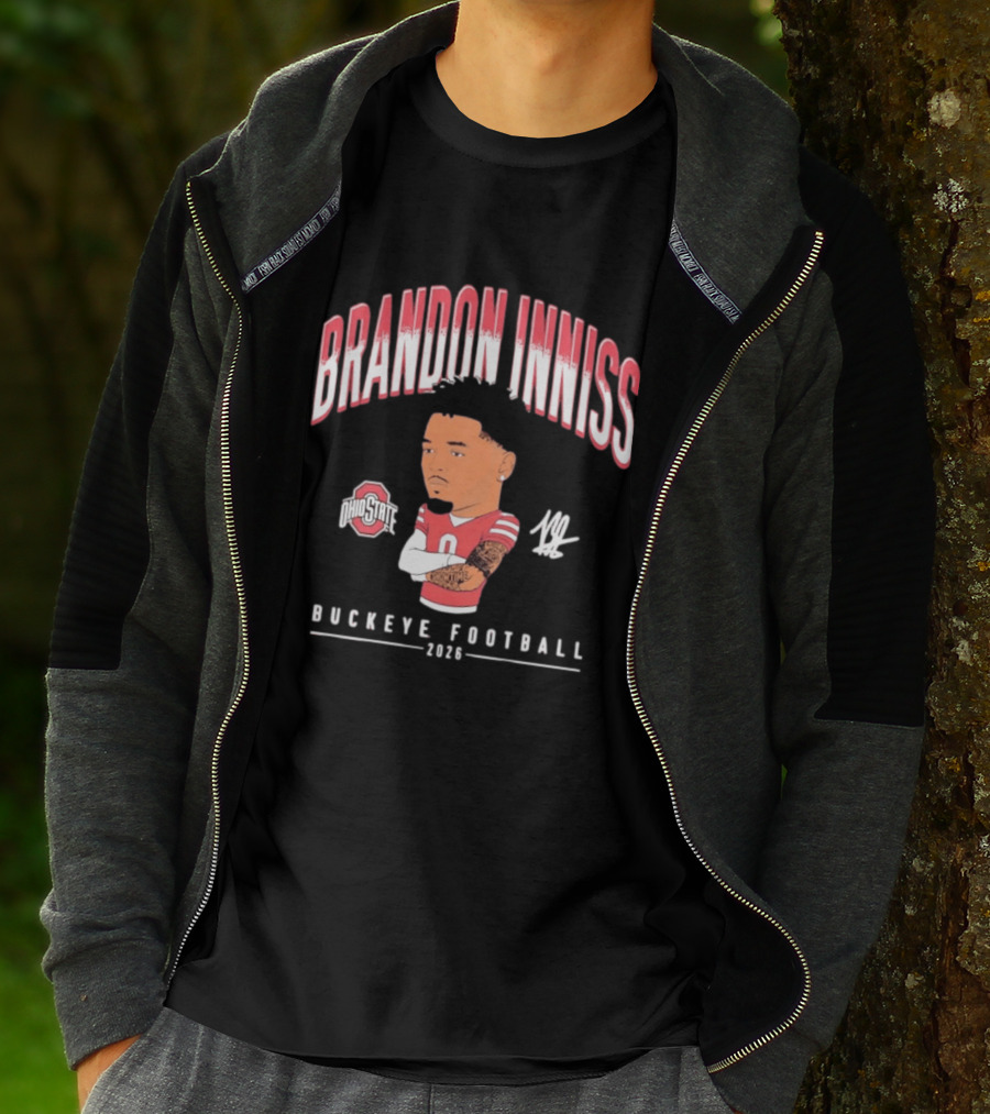 Ohio State Buckeyes Brandon Inniss 2026 Football Caricature T-Shirt
