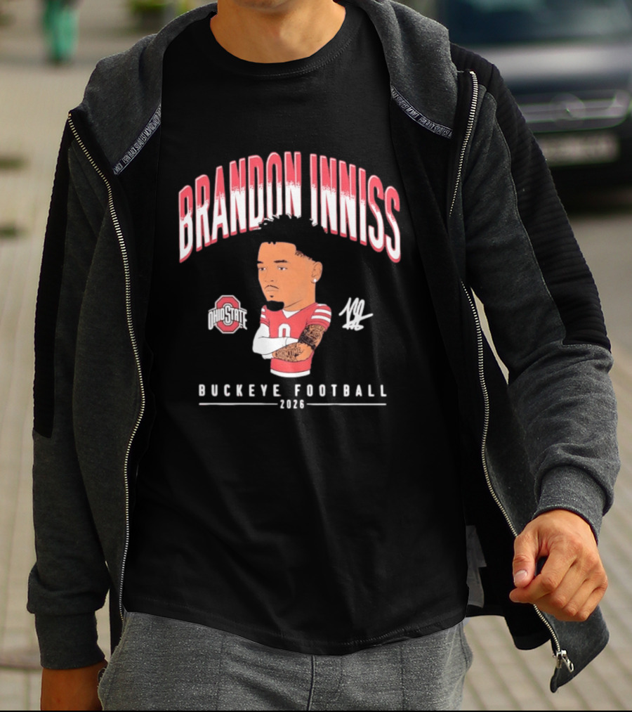Ohio State Buckeyes Brandon Inniss 2026 Football Caricature T-Shirt