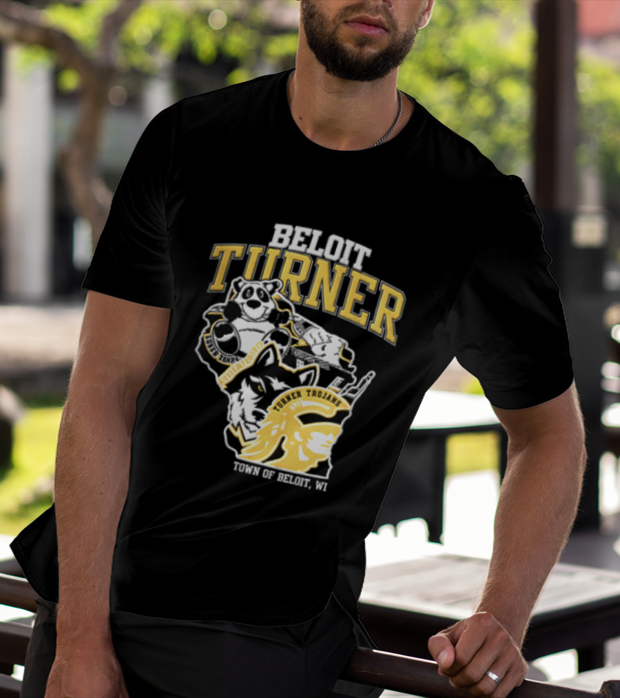 Beloit Turner Trojans Wisconsin Mascots Wolf Trojan Town Of Beloit WI T-Shirt