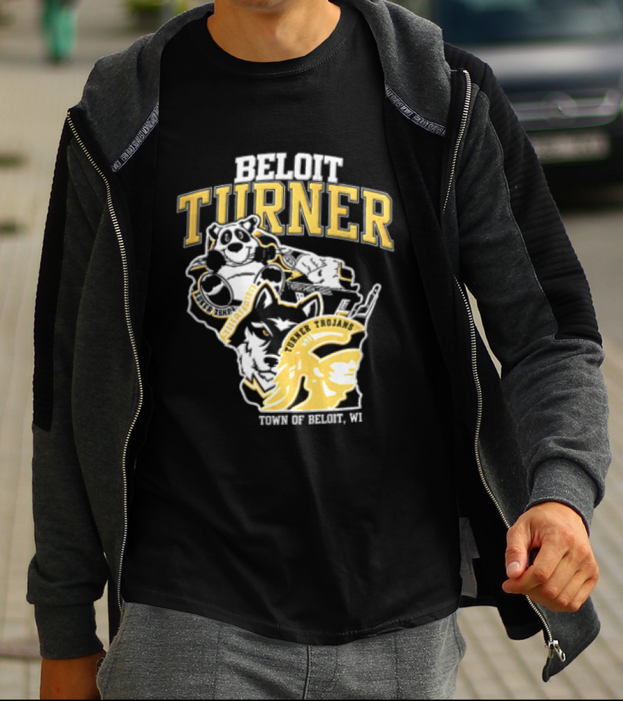 Beloit Turner Trojans Wisconsin Mascots Wolf Trojan Town Of Beloit WI T-Shirt