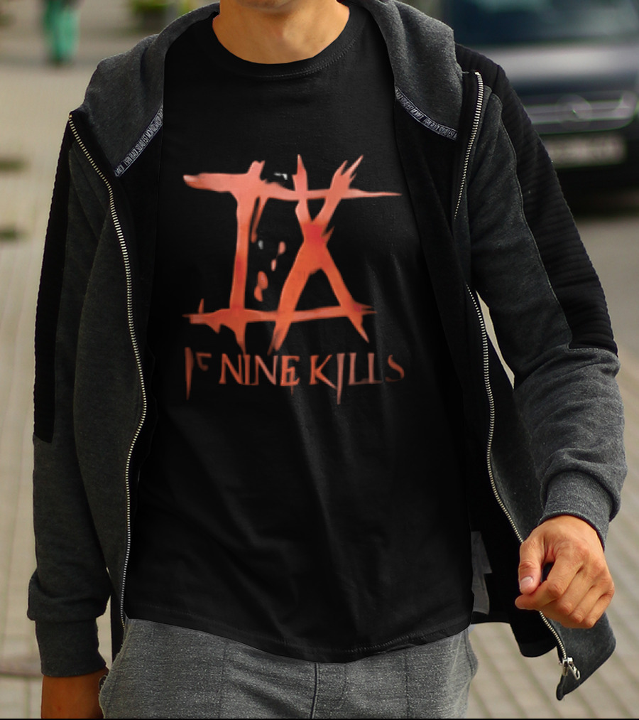 Ice Nine Kills Stylized IX Spiky Horror Roman Numerals T-Shirt